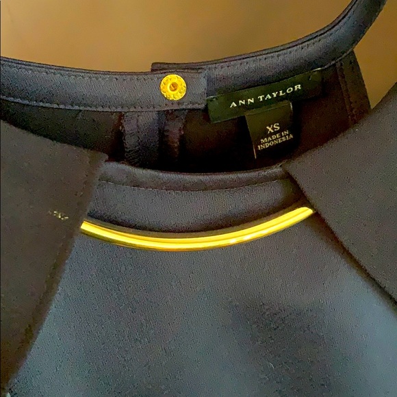 Ann Taylor Sleeveless Top, Gold Accents, Size XS - Picture 4 of 4